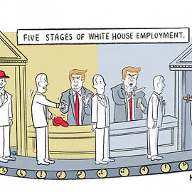 Five Stages of White House Employment by Peter Kuper
