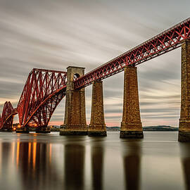 Forth Railway Bridge  in Edinburgh, United Kingdom by Miroslav Liska
