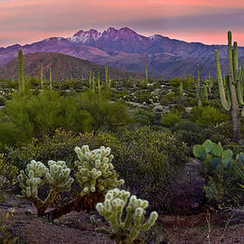 Four Peaks Sunset by Dave Dilli