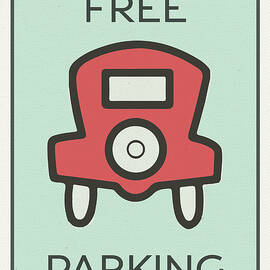 Free Parking Vintage Monopoly Board Game Theme Card by Design Turnpike