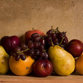 Still Life with Fruit on Cutting Board by Andrew Soundarajan
