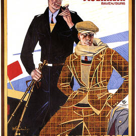 Georg Moehrlin - Ravensburg - Vintage German Fashion Advertising Poster - Wintersport by Studio Grafiikka