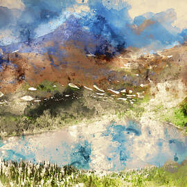 Glacier National Park - Watercolor 02 by AM FineArtPrints