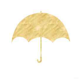 Gold Umbrella- Art by Linda Woods by Linda Woods