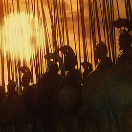 Golden Phalanx - 01  by AM FineArtPrints