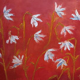 Golden Stem Lilies by Angeles M Pomata