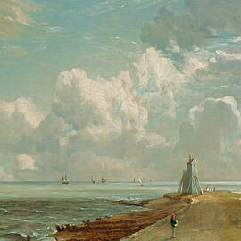 Harwich - The Low Lighthouse and Beacon Hill by John Constable by John Constable