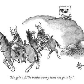 He gets a little bolder every time we pass by by Frank Cotham