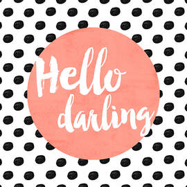 Hello Darling Coral and Dots by Allyson Johnson