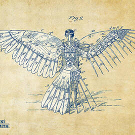 Icarus Human Flight Patent Artwork - Vintage by Nikki Smith