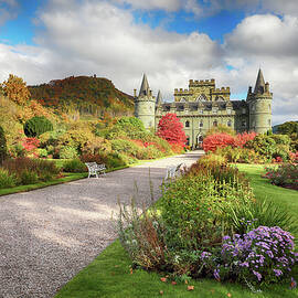 Inveraray Castle Garden in Autumn by Grant Glendinning