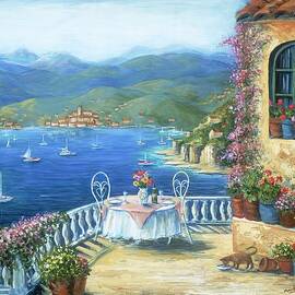 Italian Lunch On The Terrace by Marilyn Dunlap
