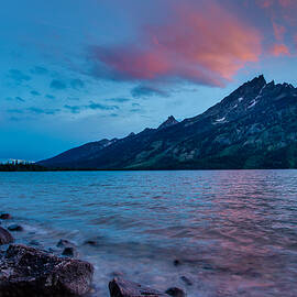 Jenny Lake at Sunset - Grand Teton National Park by Adam Mateo Fierro