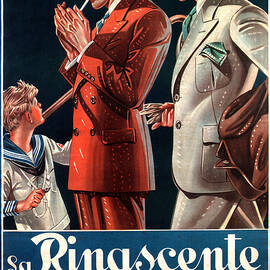 La Rinascente - Clothing for Men - Italian Fashion - Padova, Italy - Vintage Advertising Poster by Studio Grafiikka