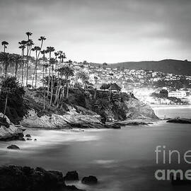 Laguna Beach at Night Black and White Picture by Paul Velgos