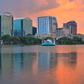 Lake Eola Orlando Sunset by Adam Jewell