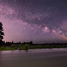 Lava Falls Milky Way by Russell Wells
