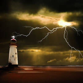 lightning storm by Meirion Matthias