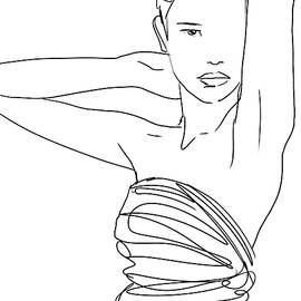 Line Art Lady by Giuseppe Cristiano