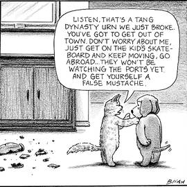 Listen thats a Tang Dynasty urn we just broke by Harry Bliss