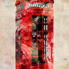 London Phone Box Urban Art by Michael Tompsett