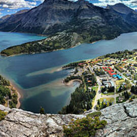 Looking Down On Waterton Lakes by Adam Jewell