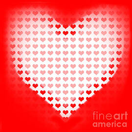 Love of valentines background. Big red heart by Jorgo Photography