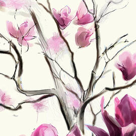 Magnolias in Bloom by Gina Harrison