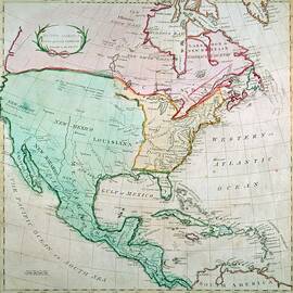 Map of North America by English School