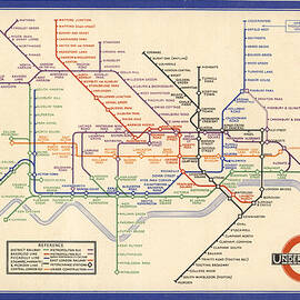 Map of the London Underground - London Metro - 1933 - Historical Map by Studio Grafiikka
