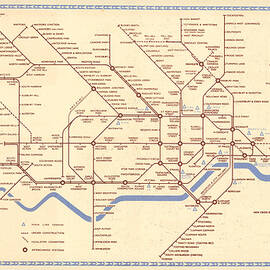 Map of the London Underground - London Metro - Railway Map - Metro line, London by Studio Grafiikka