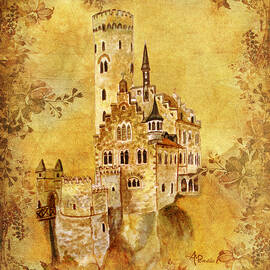 Medieval Golden Castle by Angeles M Pomata