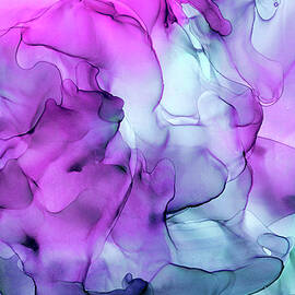 Mermaid Abstract Ink Painting by Olga Shvartsur
