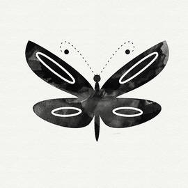 Midnight Butterfly 1- Art by Linda Woods by Linda Woods