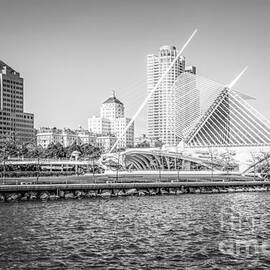 Milwaukee Skyline Photo in Black and White by Paul Velgos