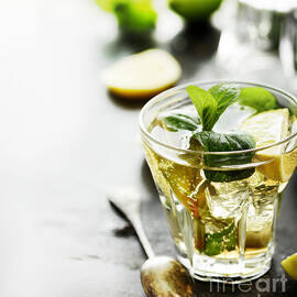 Mojito on black table by Jelena Jovanovic