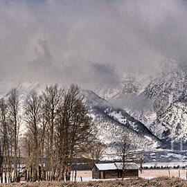 Mormon Row Winter Morning Panorama by Adam Jewell