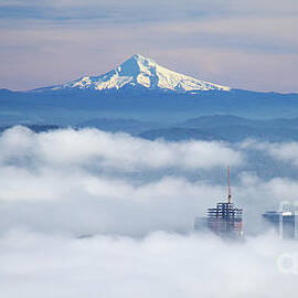 Morning Fog over Portland by Bruce Block