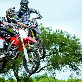 Motocross Battle by David Morefield