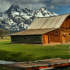 Moulton Barn Springtime Panorama by Adam Jewell