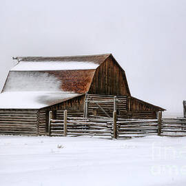 Moulton Barn Whiteout by Adam Jewell