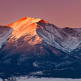 Mount Princeton Moonset at Sunrise by Darren White