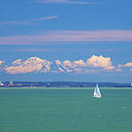 Mt Baker from Strait of Georgia by Bruce Block