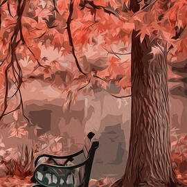 My bech in the park by AM FineArtPrints