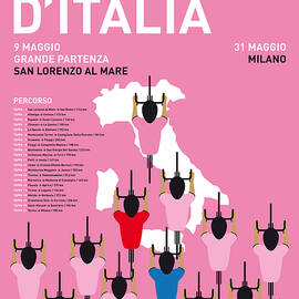 MY GIRO D'ITALIA MINIMAL POSTER Percorso 2015 by Chungkong Art