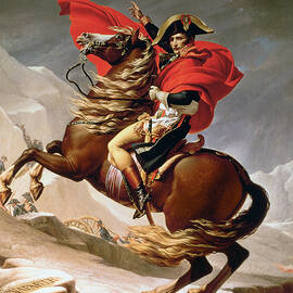 Napoleon Crossing the Alps Metal Poster by Jacques Louis David