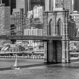 NEW YORK CITY Brooklyn Bridge and East River by Melanie Viola