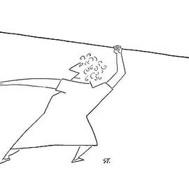 New Yorker April 19th, 1952 by Saul Steinberg