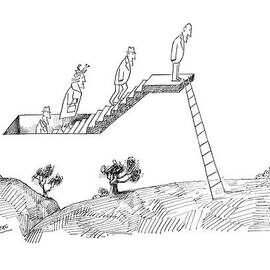 New Yorker April 24th, 1965 by Saul Steinberg