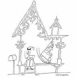 New Yorker July 12th, 1958 by Saul Steinberg